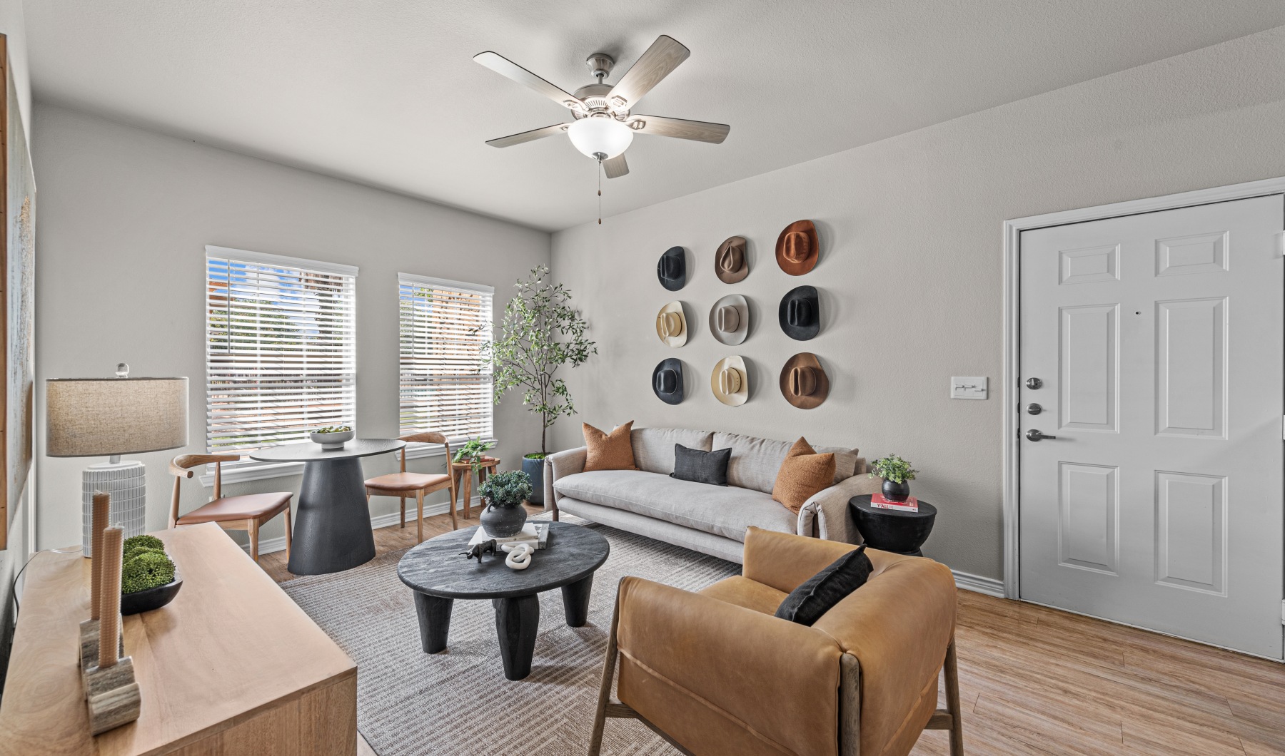 Apartment living room with western style