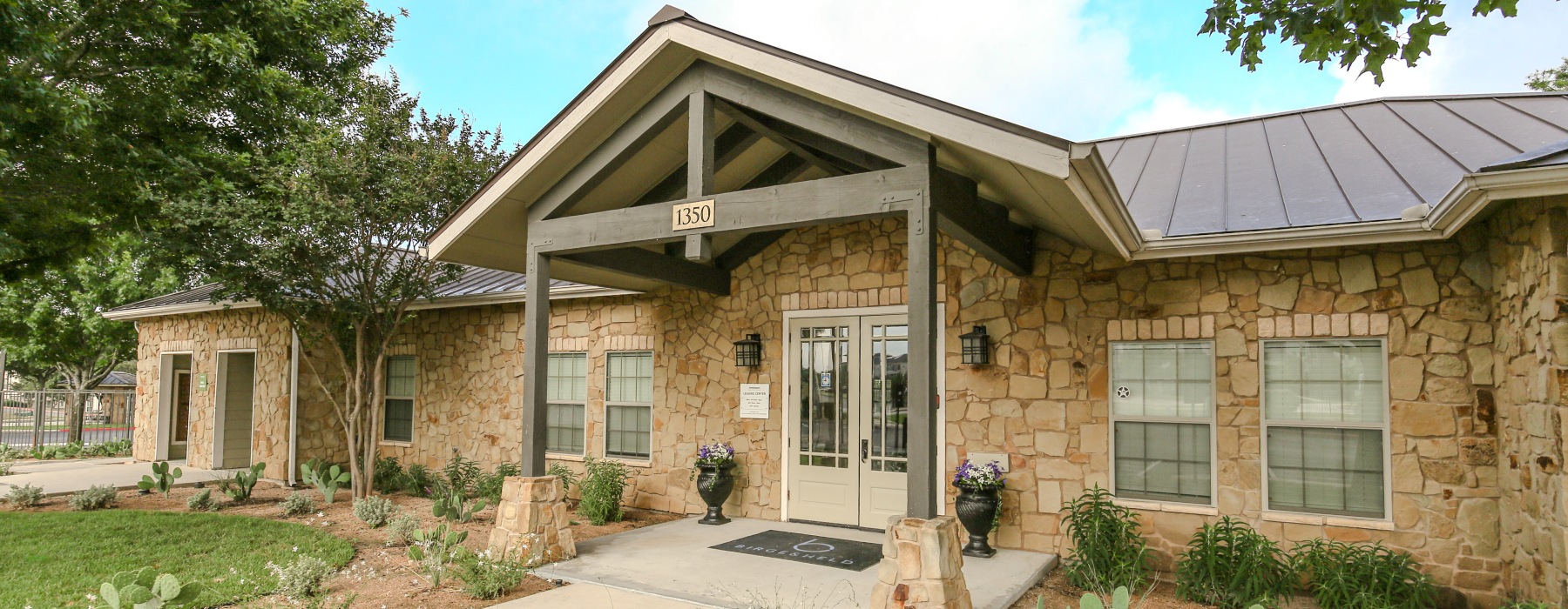 Apartment office building exterior