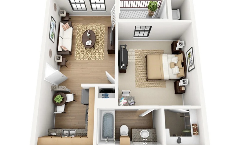 3D Apartment Floorplan