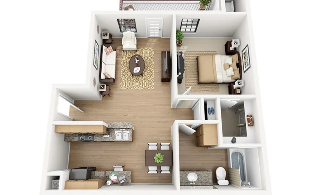 2D apartment floorplan image