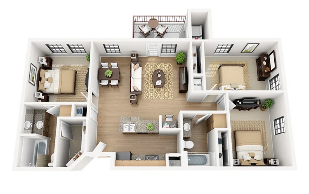 3D Apartment Floorplan